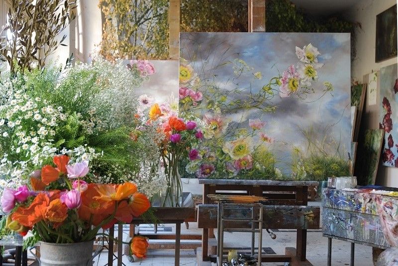 Flower, Flowerpot, Petal, Paint, Bouquet, Art, Centrepiece, Floristry, Flower Arranging, Art paint, 
