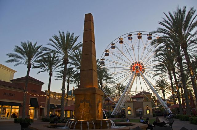 Ferris wheel, Sky, Public space, Tourism, City, Landmark, Woody plant, Urban area, Amusement ride, Arecales, 