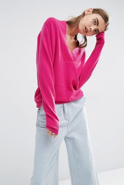 Collar, Sleeve, Trousers, Shoulder, Textile, Joint, Magenta, Pink, Style, Pocket, 