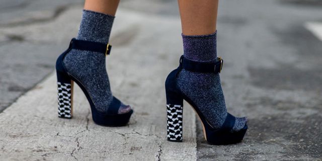 Footwear, Blue, High heels, Joint, Human leg, Electric blue, Basic pump, Fashion, Close-up, Sandal, 