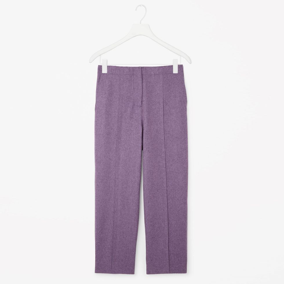Textile, Purple, Clothes hanger, Lavender, Violet, Grey, Pocket, Fashion design, Active pants, Silk, 