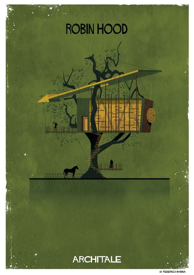 illustrator, huis, huizen, interieurarchitectuur, architectuur, sprookjes, sprookjesfiguren, Federico Babina, Architale