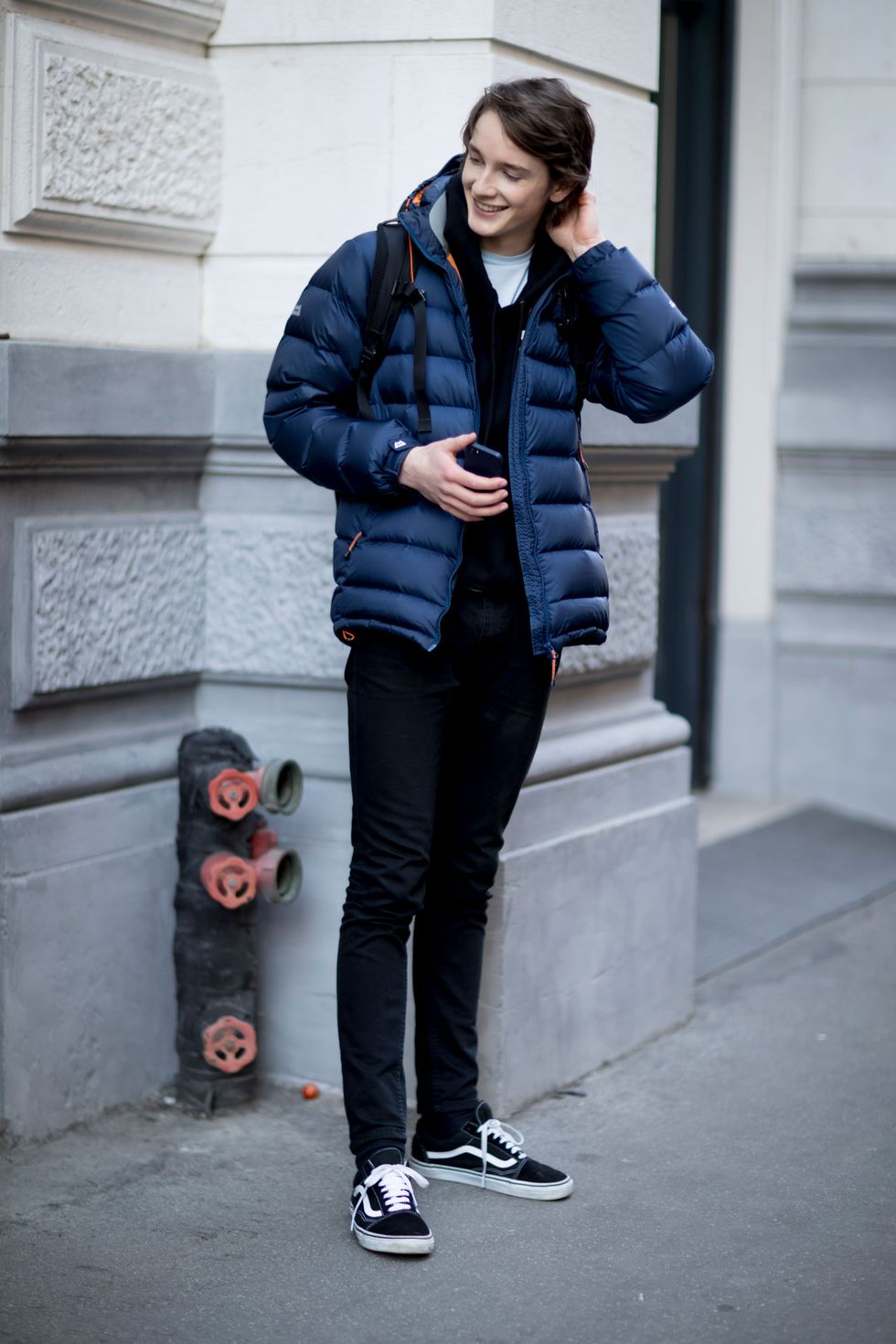 Trousers, Jacket, Outerwear, Standing, Style, Street fashion, Carmine, Cool, Grey, Denim, 