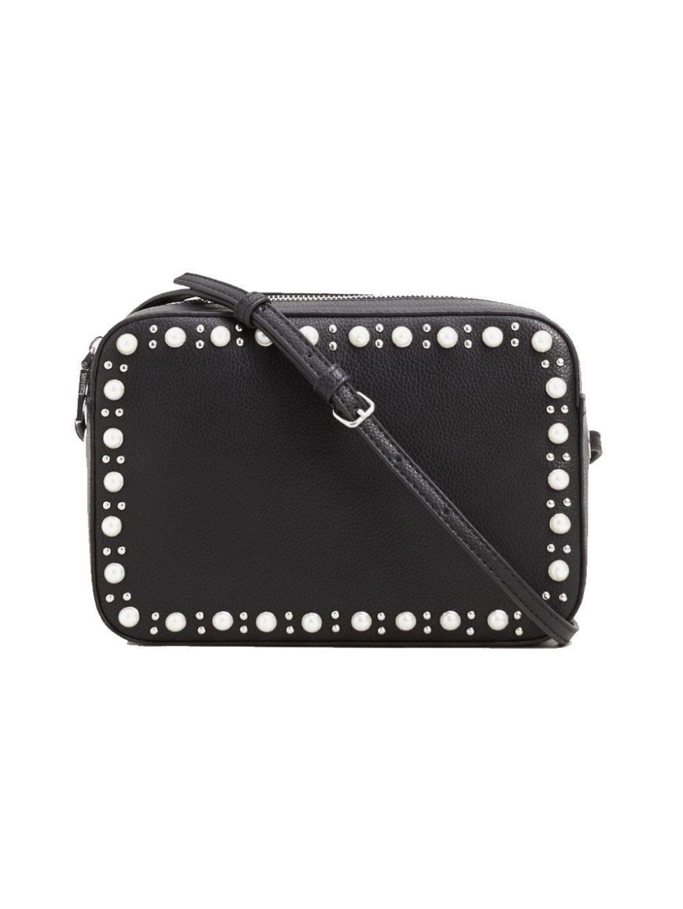 Product, Pattern, Black, Rectangle, Leather, Square, Shoulder bag, Chain, 