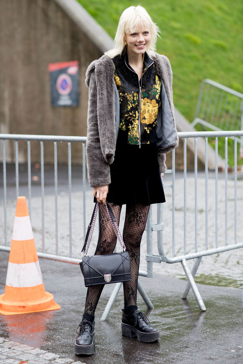 Street fashion, Clothing, Photograph, Fashion, Tights, Yellow, Footwear, Snapshot, Boot, Outerwear, 