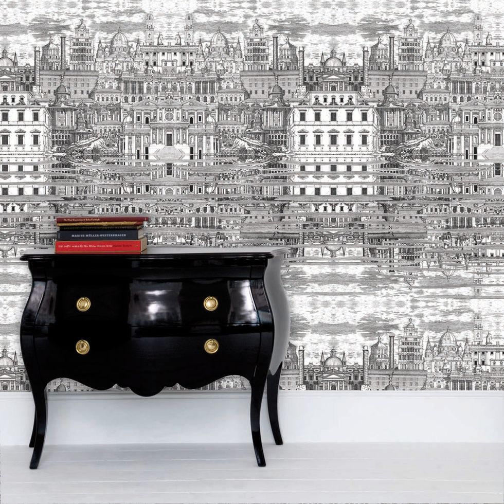 Furniture, Chest of drawers, Table, Wallpaper, Chest, Room, Architecture, Napoleon iii style, Nightstand, Piano, 