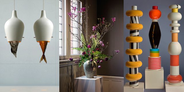 Yellow, Flowerpot, Interior design, Material property, Room, Lamp, Light fixture, Interior design, 