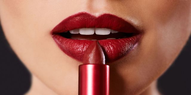 Lip, Red, Lipstick, Cosmetics, Beauty, Mouth, Cheek, Skin, Chin, Lip gloss, 