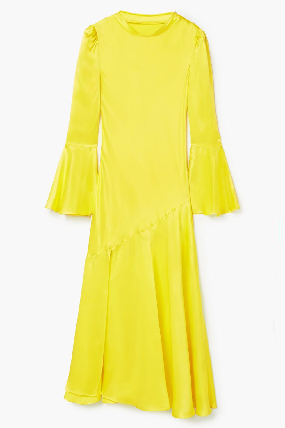 Clothing, Yellow, Sleeve, Dress, Day dress, Outerwear, Neck, Blouse, A-line, 