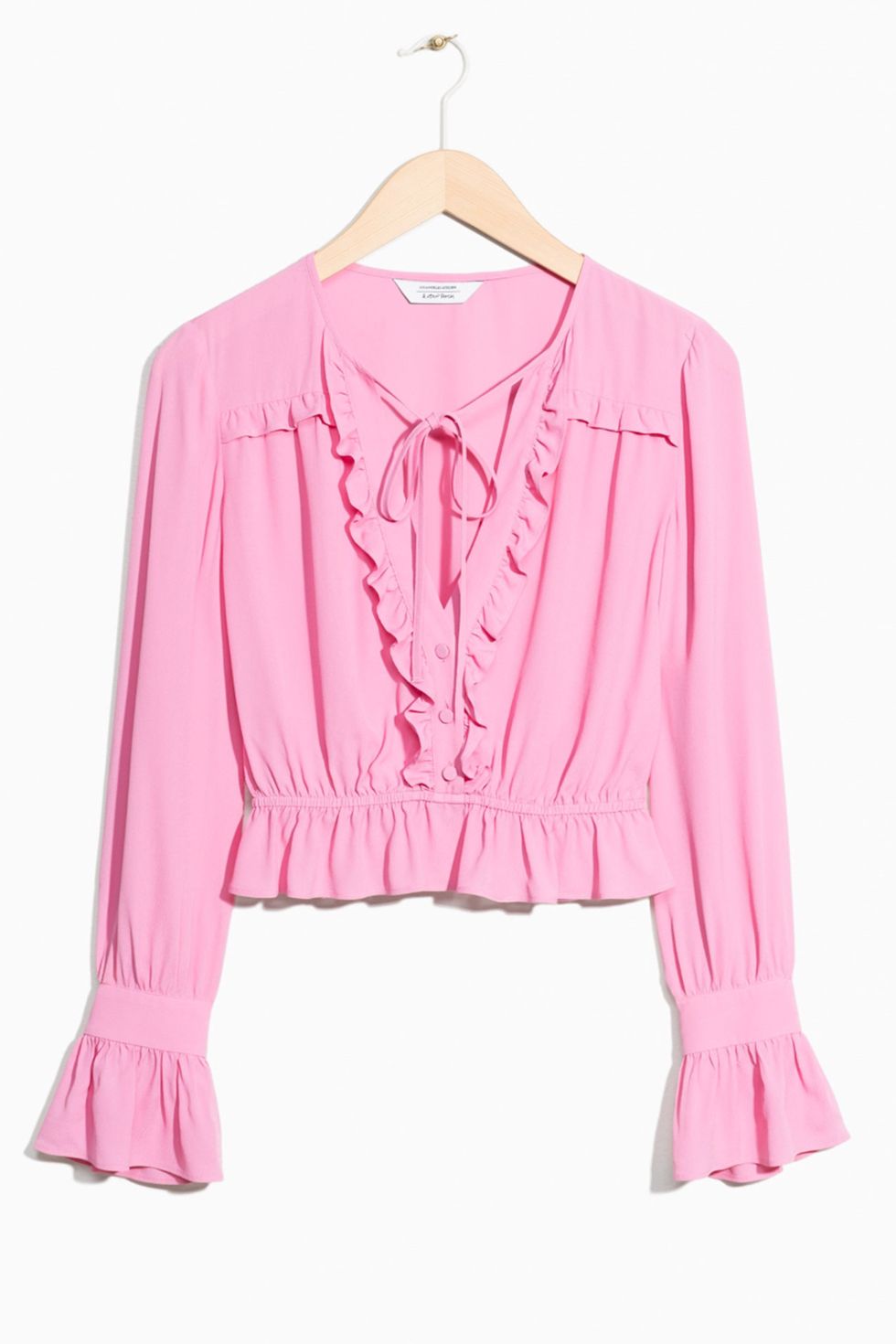 Clothing, Pink, Outerwear, Sleeve, Blouse, Collar, Top, Neck, Magenta, Shoulder, 