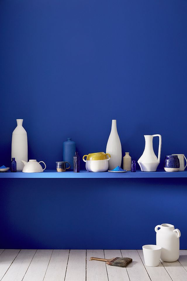 Blue, Porcelain, Ceramic, Shelf, Cobalt blue, Teapot, Wall, Still life photography, Still life, Tableware, 