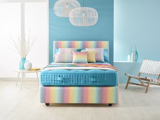 Blue, Product, Room, Bed, Green, Interior design, Textile, Furniture, Bedding, Bedroom, 