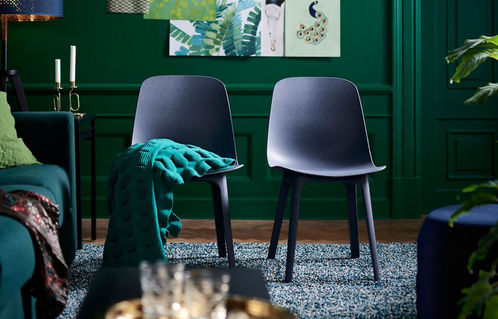 Green, Chair, Blue, Turquoise, Room, Furniture, Table, Interior design, Textile, Window, 