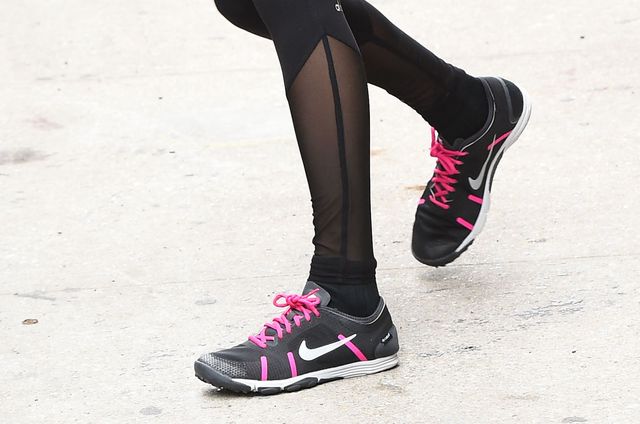 Footwear, Pink, Shoe, Leg, Tights, Ankle, Human leg, Leggings, Joint, Fashion, 