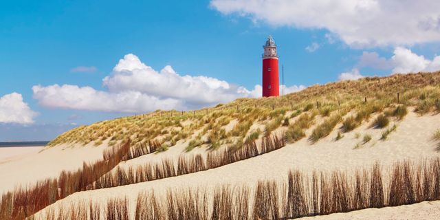 Lighthouse, Tower, Beacon, Sky, Terrain, Landscape, Cloud, Sand, Tourism, Sea, 
