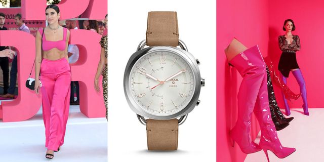 Watch, Analog watch, Pink, Watch accessory, Fashion, Fashion accessory, Strap, Magenta, Brand, Jewellery, 