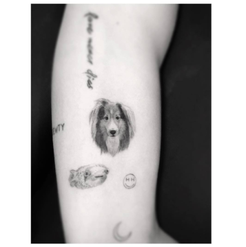 Miley Cyrus Dog Tattoo