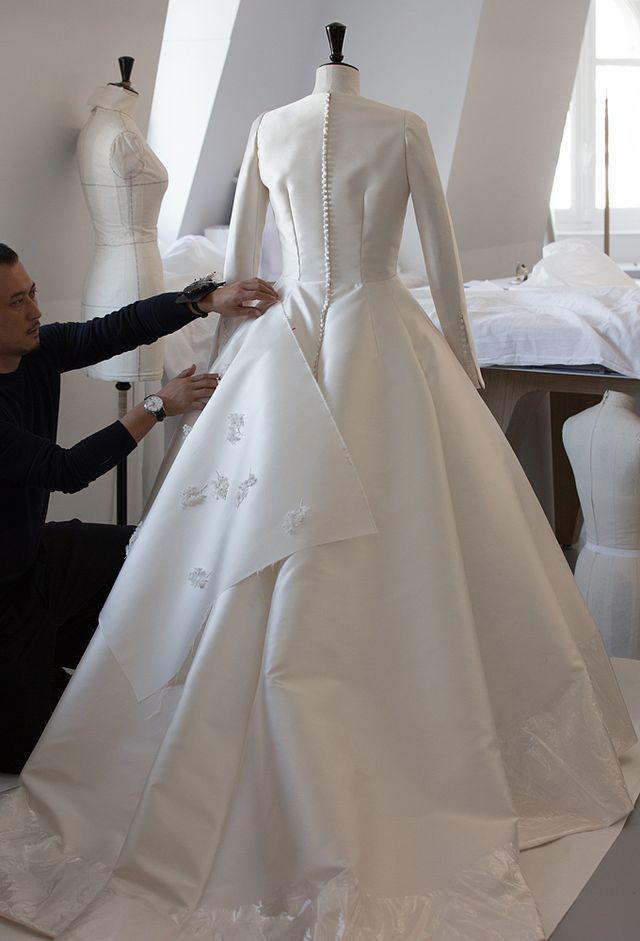 Gown, Wedding dress, Dress, Clothing, Shoulder, Bridal clothing, White, Bridal party dress, Photograph, Fashion model, 