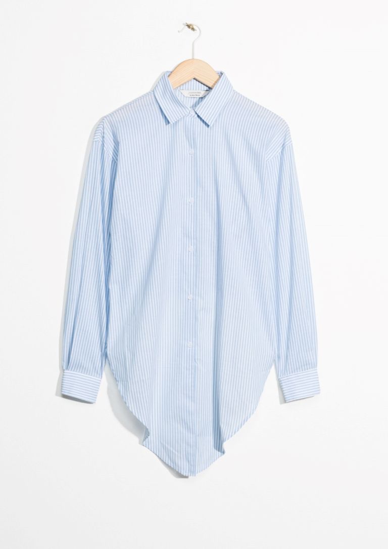 Blue, Product, Dress shirt, Collar, Sleeve, Shirt, Textile, White, Pattern, Uniform, 
