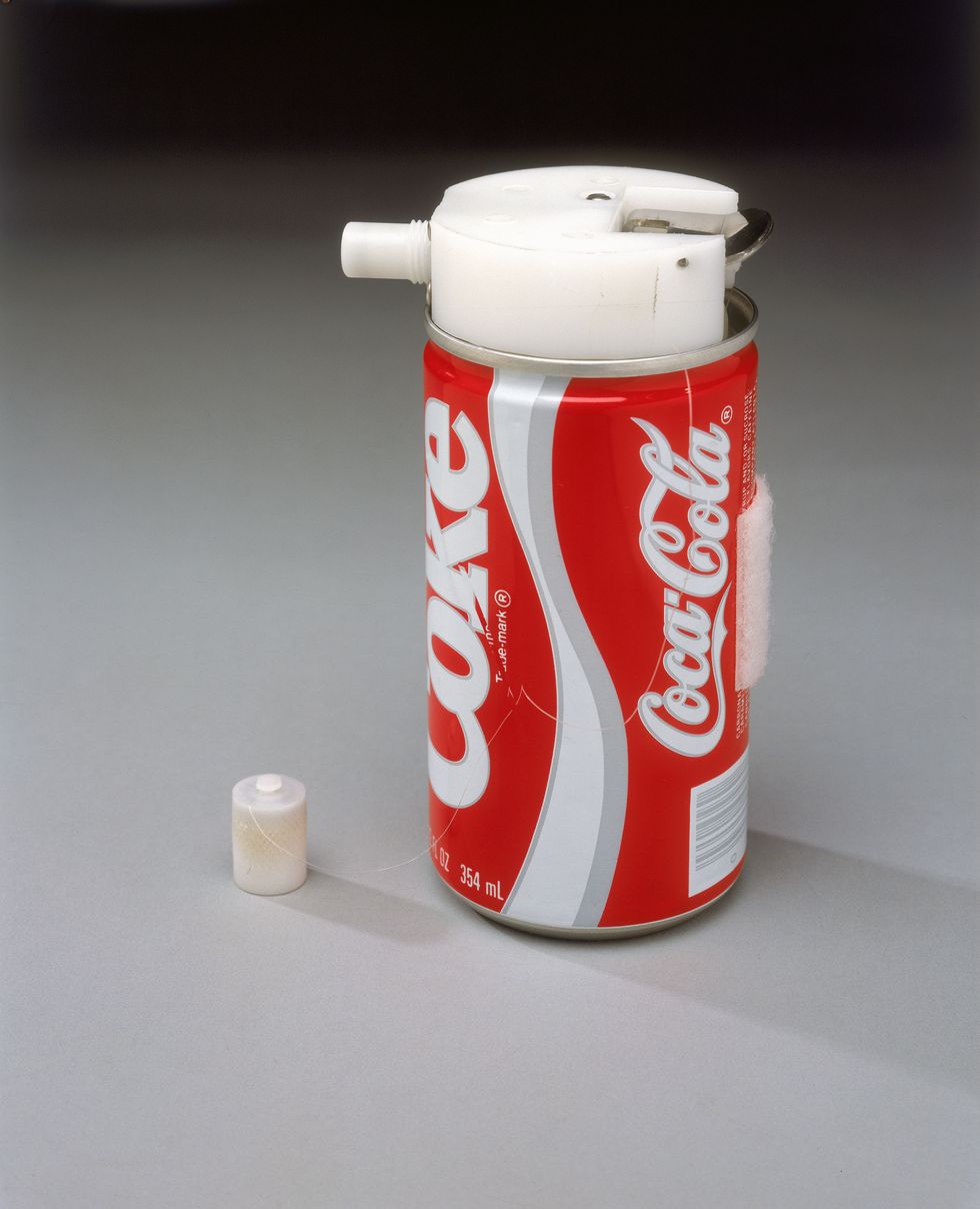 Beverage can, Coca-cola, Aluminum can, Tin can, Cola, Carbonated soft drinks, Non-alcoholic beverage, Drink, Soft drink, Plant, 