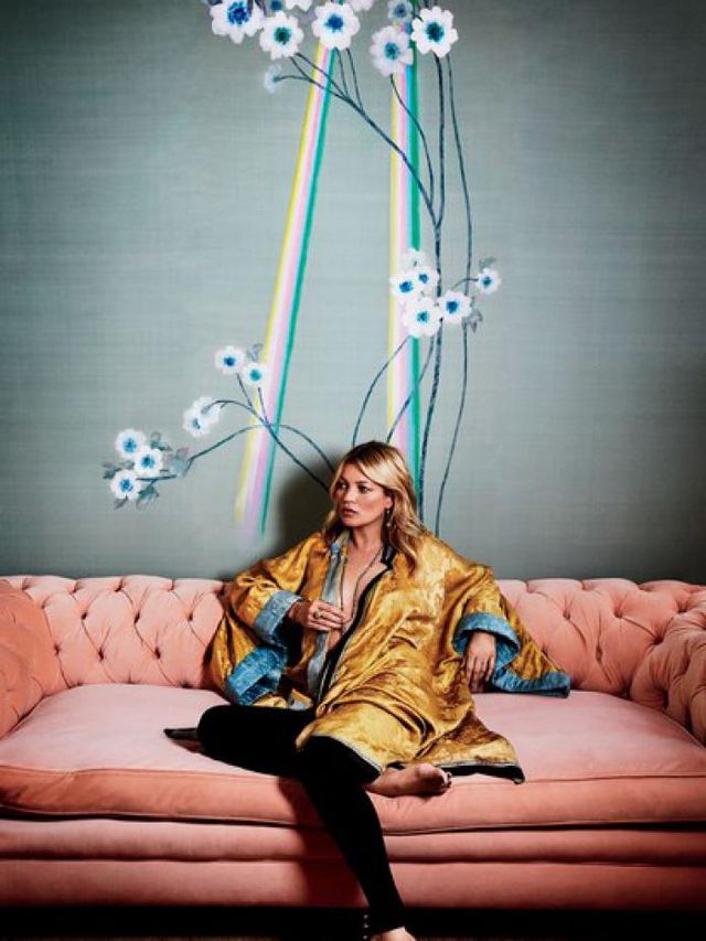 Kate Moss ontwerpt eigen behang samen met De Gournay