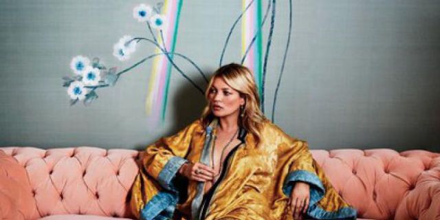 Kate Moss ontwierp eigen behang samen met De Gournay
