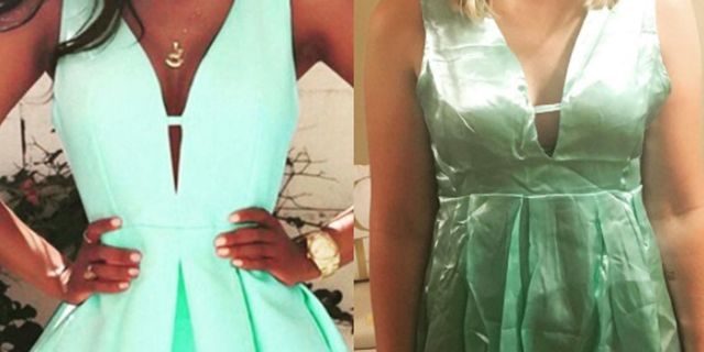 Clothing, Green, Dress, Aqua, Turquoise, Cocktail dress, Neck, Formal wear, Waist, Turquoise, 