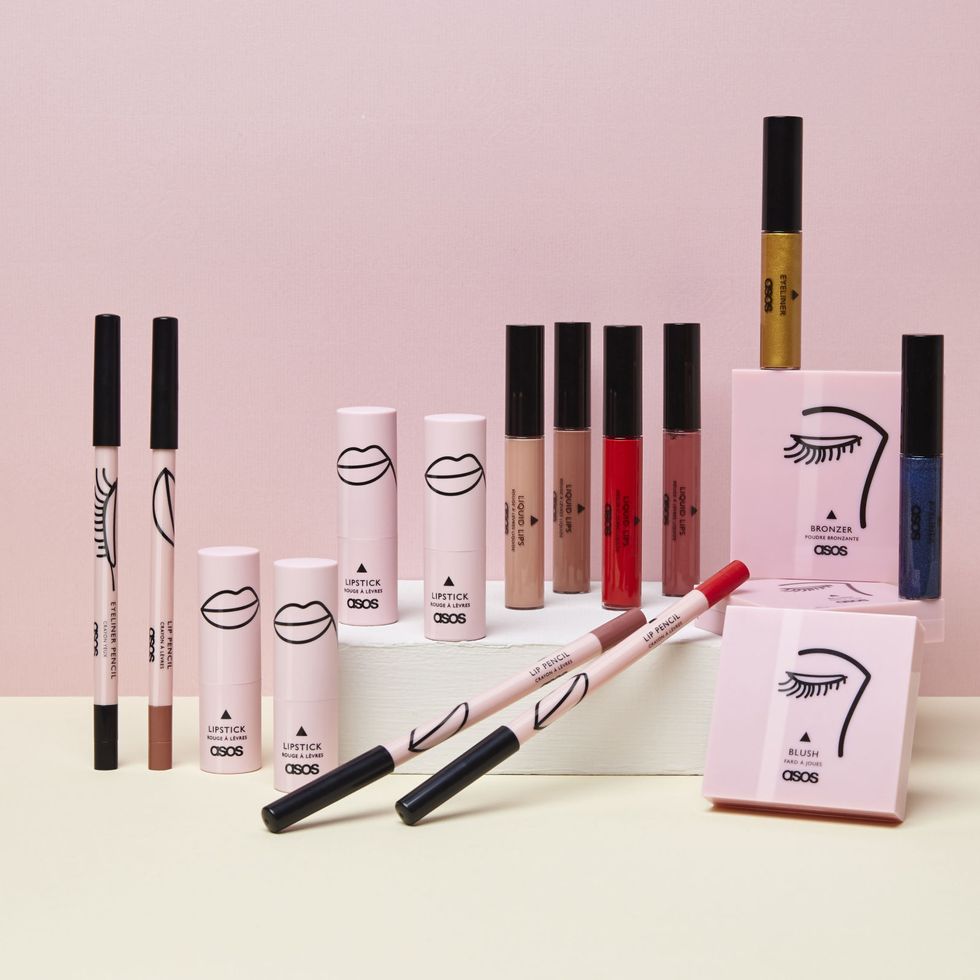 Product, Beauty, Pink, Cosmetics, Eye liner, Material property, Liquid, Lipstick, Lip gloss, Brush, 