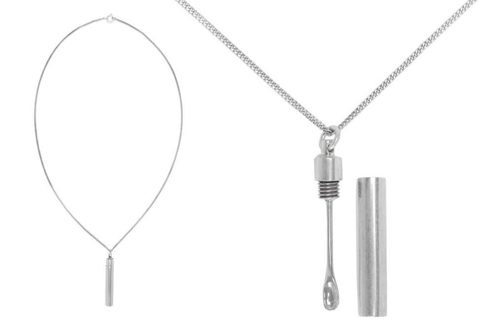 Vetements Silver Snuff Necklace