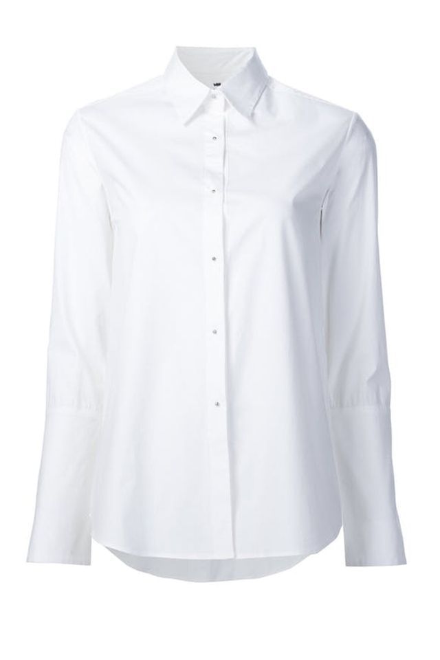 Clothing, White, Collar, Sleeve, Shirt, Button, Blouse, Outerwear, Top, Neck, 