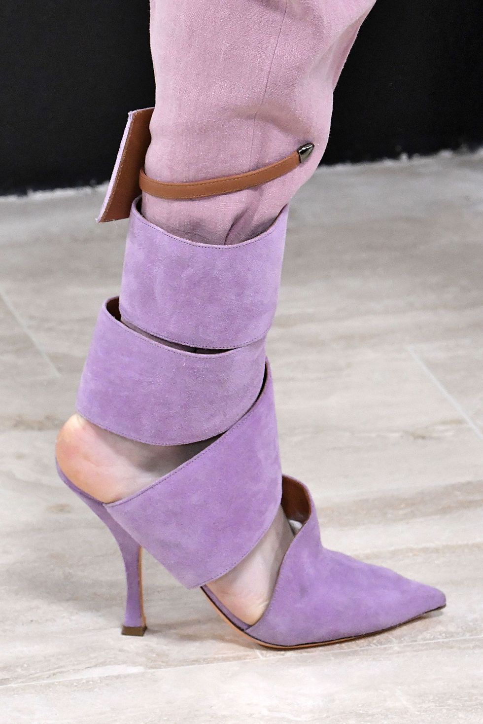 Footwear, Purple, Shoe, Violet, Fashion, High heels, Pink, Leg, Haute couture, Lilac, 
