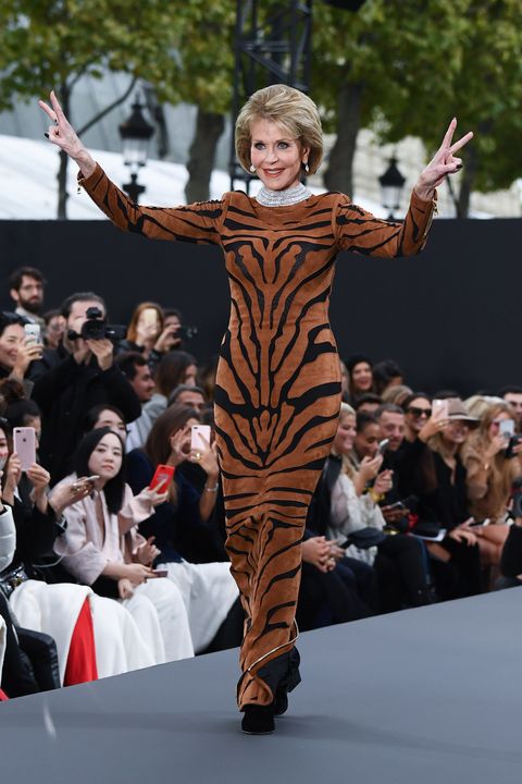 L'Oreal Paris takes over the Champs Elysees for a Paris Fashion Week catwalk show