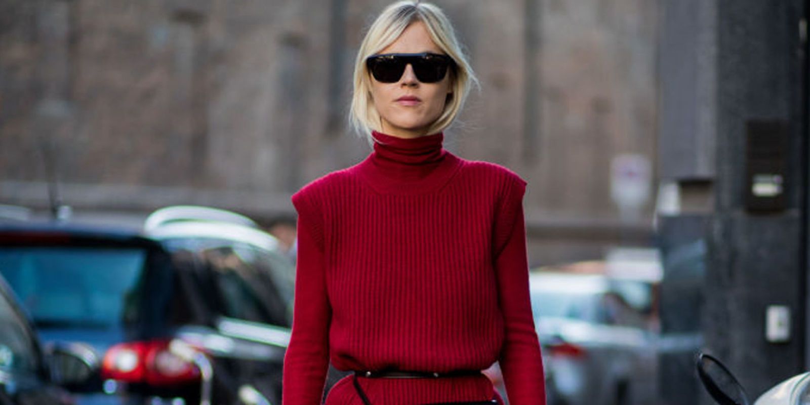 Mode Sweaters Wollen truien niceconnection Wollen trui rood simpele stijl 