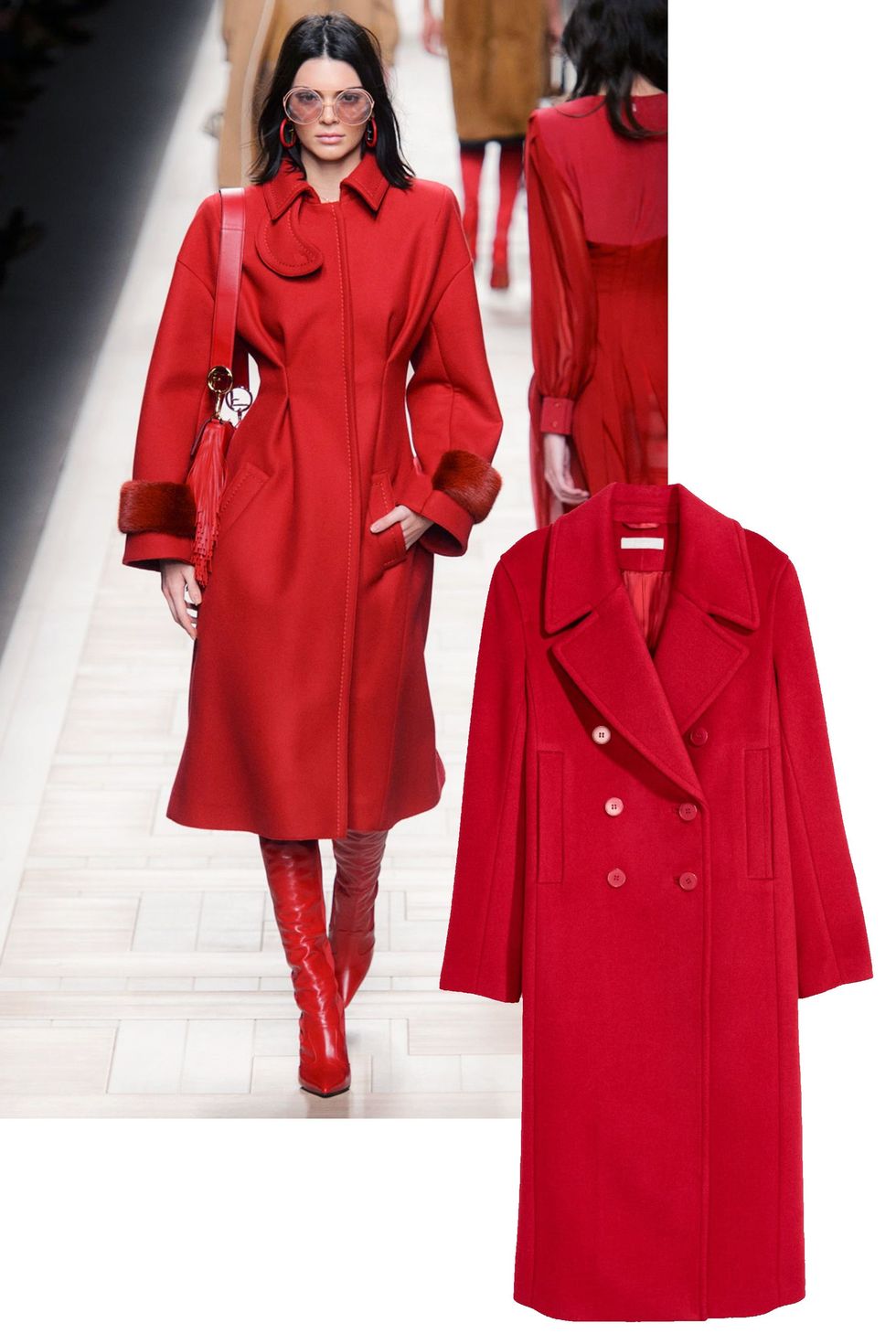 Clothing, Overcoat, Coat, Red, Outerwear, Fashion, Trench coat, Fashion model, Duster, Sleeve, 