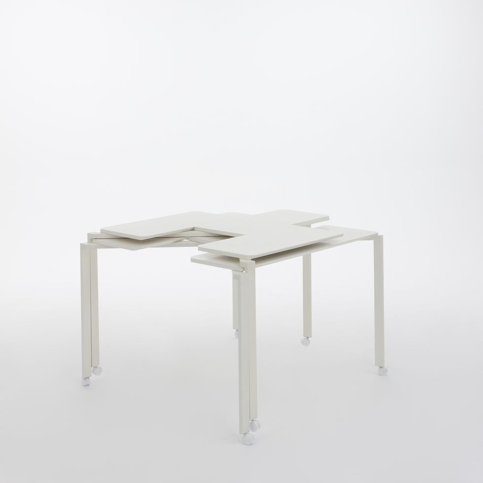 Furniture, White, Table, Desk, Material property, Chair, Plywood, Coffee table, Wood, Beige, 