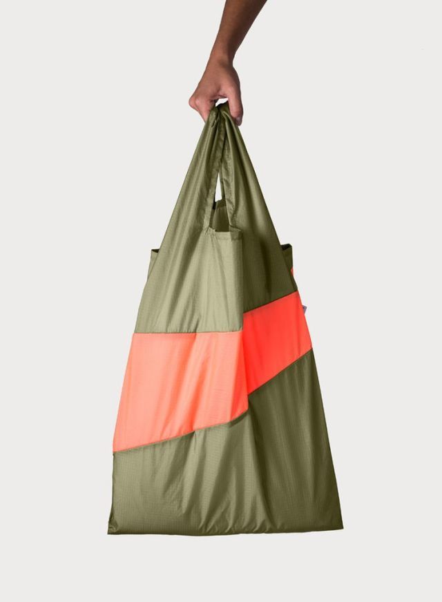 Bag, Handbag, Green, Hobo bag, Tent, Tote bag, Beige, Triangle, Fashion accessory, Luggage and bags, 