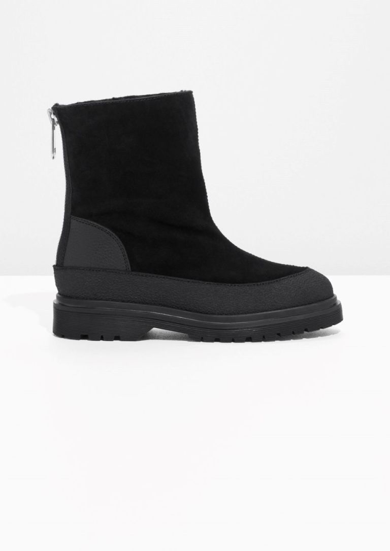 Footwear, Shoe, Black, Boot, Suede, Leather, Snow boot, Sneakers, 