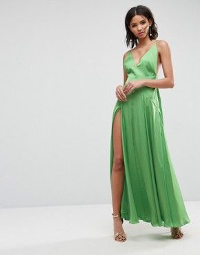Fashion model, Dress, Clothing, Gown, Green, Shoulder, Formal wear, Bridal party dress, Cocktail dress, A-line, 