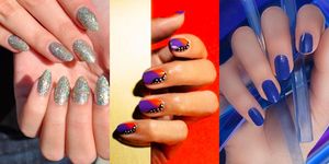 Nail polish, Manicure, Nail, Nail care, Finger, Cosmetics, Service, Hand, Artificial nails, Material property, 