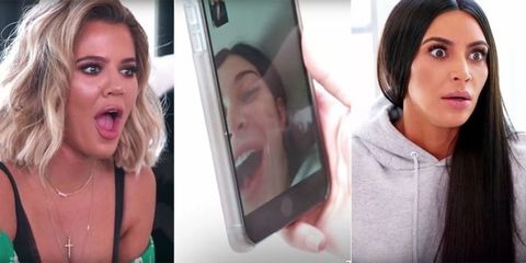 Zien we hier dan eindelijk Kylie Jenner via FaceTime haar zwangerschap  bekendmaken?