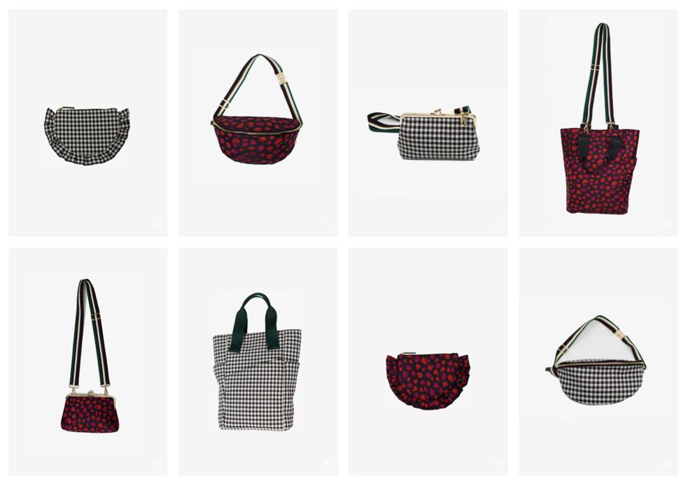 Bag, Product, Plaid, Red, Handbag, Tartan, Font, Design, Pattern, Fashion accessory, 
