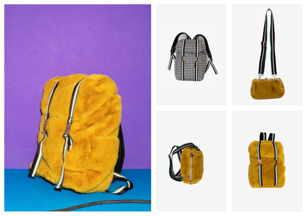 Bag, Yellow, Backpack, Handbag, Luggage and bags, Fashion accessory, Baggage, Shoulder bag, 