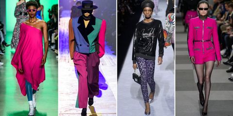 Fashion model, Fashion, Clothing, Purple, Violet, Fashion design, Footwear, Runway, Street fashion, Magenta, 