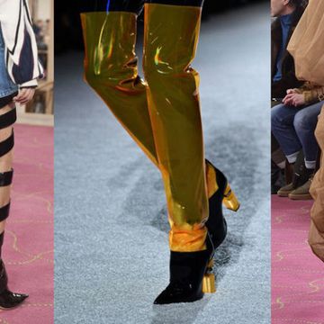 Footwear, Clothing, Fashion, Knee-high boot, Yellow, Leg, Boot, Riding boot, Knee, Thigh, 