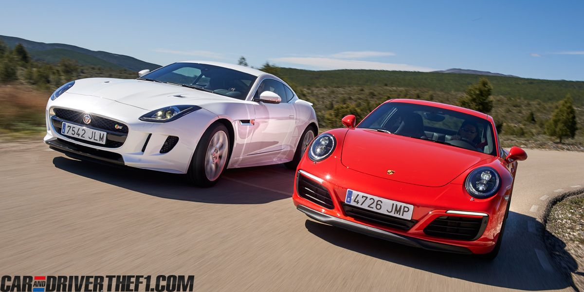Jaguar F-Type S AWD V6 vs Porsche 911 Carrera 4S: Pegados al asfalto