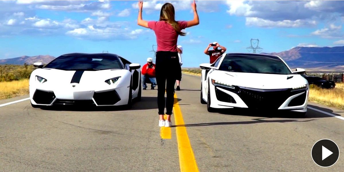 Honda NSX VS. Lamborghini Aventador: ¿Es lo que parece?