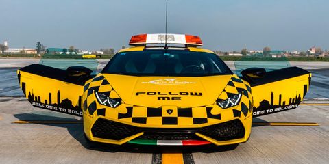 El Lamborghini Huracán al que persiguen los aviones de Bolonia