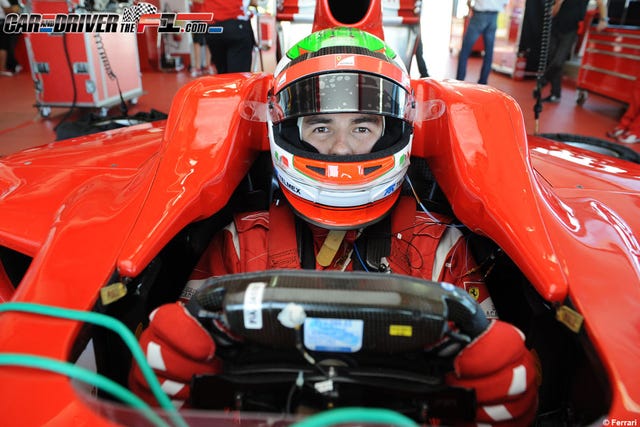 Automotive design, Red, Personal protective equipment, Helmet, Racing, Sports gear, Jacket, Motorsport, Open-wheel car, Race car, 