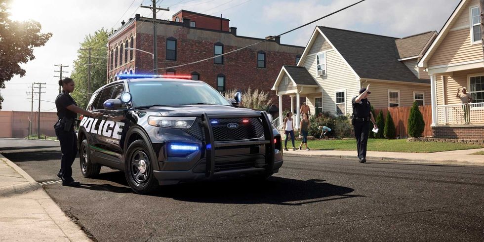 Land vehicle, Vehicle, Car, Police car, Police, Law enforcement, Sport utility vehicle, Automotive exterior, Ford crown victoria police interceptor, Ford, 