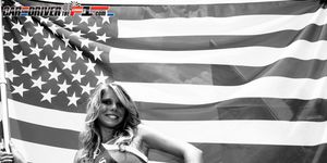 Flag, Flag of the united states, Photograph, Style, Chest, Trunk, Abdomen, Waist, Undergarment, Muscle, 